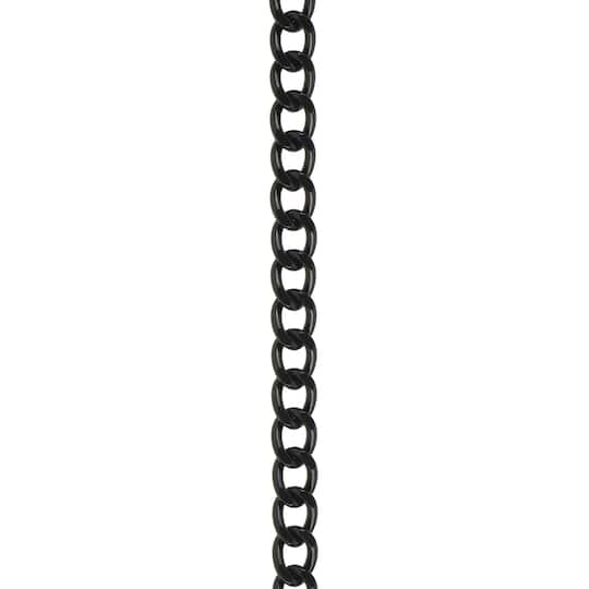 9mm Black Curb Chain Spool, 3yd. by Bead Landing™